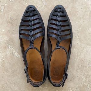 Coclico black leather woven flat sandal style 2942 “Pasque” 37.5